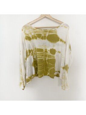 Krista Larson Cotton Long Sleeve Tie Dye Top Casual
